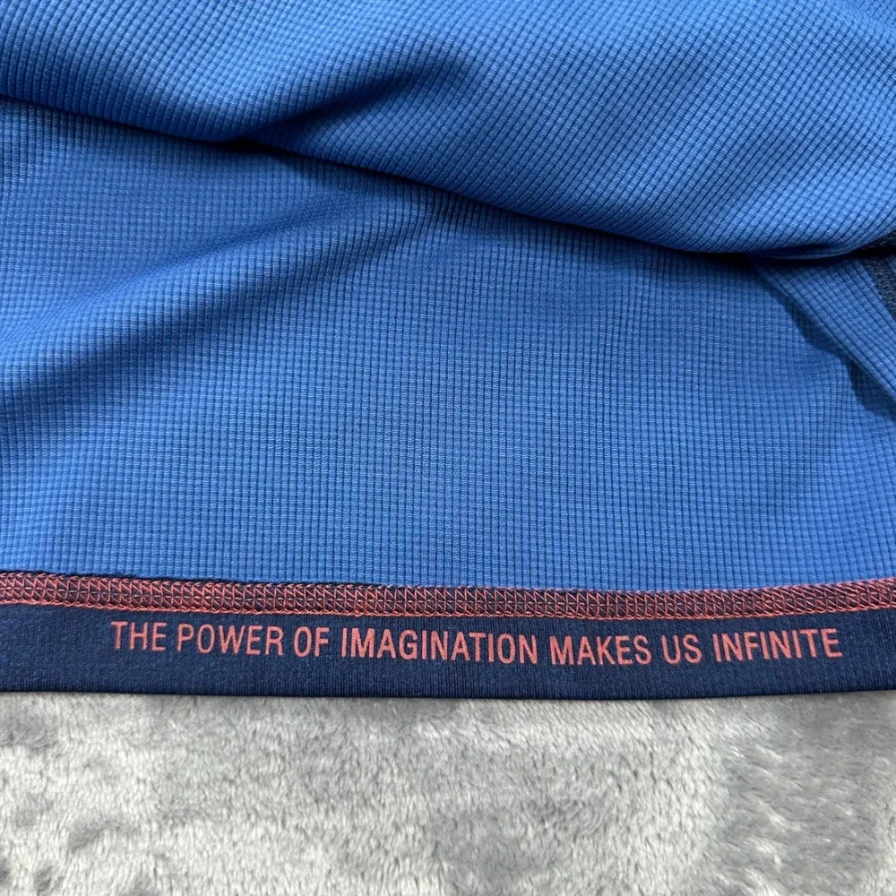 Rhone Polartec Quarter Zip Pullover Mens XL Navy Blue Thumbhole Active Top